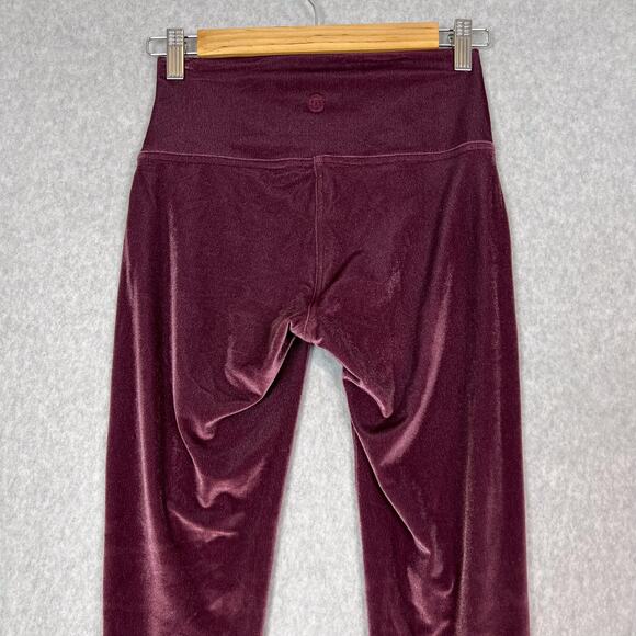 Lululemon Garnet Velvet Wunder Lounge High Rise Tight 28" Size 6 - Picture 6 of 9